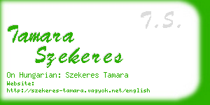 tamara szekeres business card